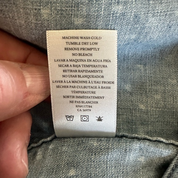 Girls Rails Denim Heart Print Shirt - Picture 4 of 6